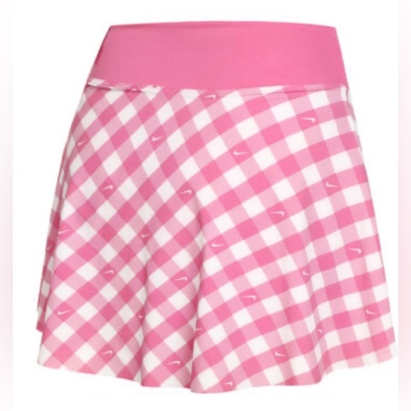 Nike Dri-Fit Club Nike swoosh Pink White Printed tennis Skirt skort size Small - Picture 12 of 12